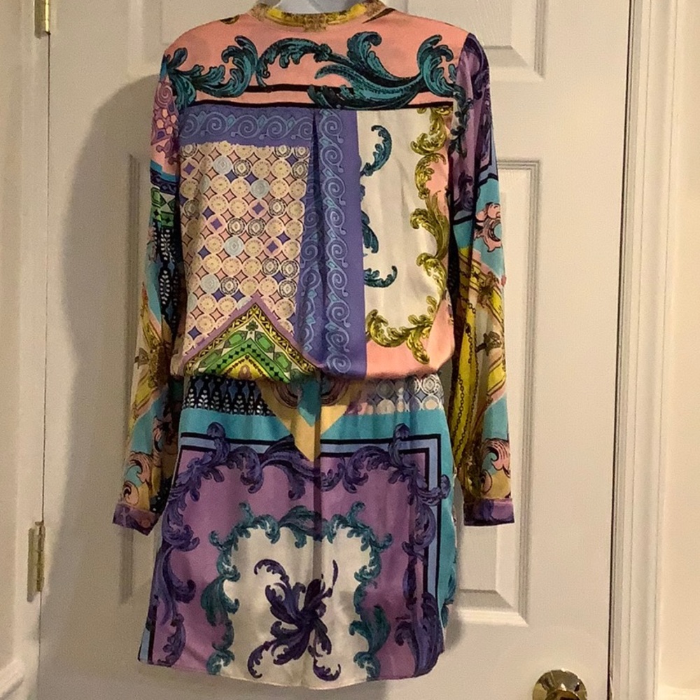 HALE BOB ANTHROPOLOGIE Silk Multicolor Boho Maximalist Luxe Vacation Dress XS - Picture 8 of 14